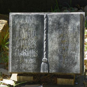 ERASMUS Hendrik Andries 1948-1983