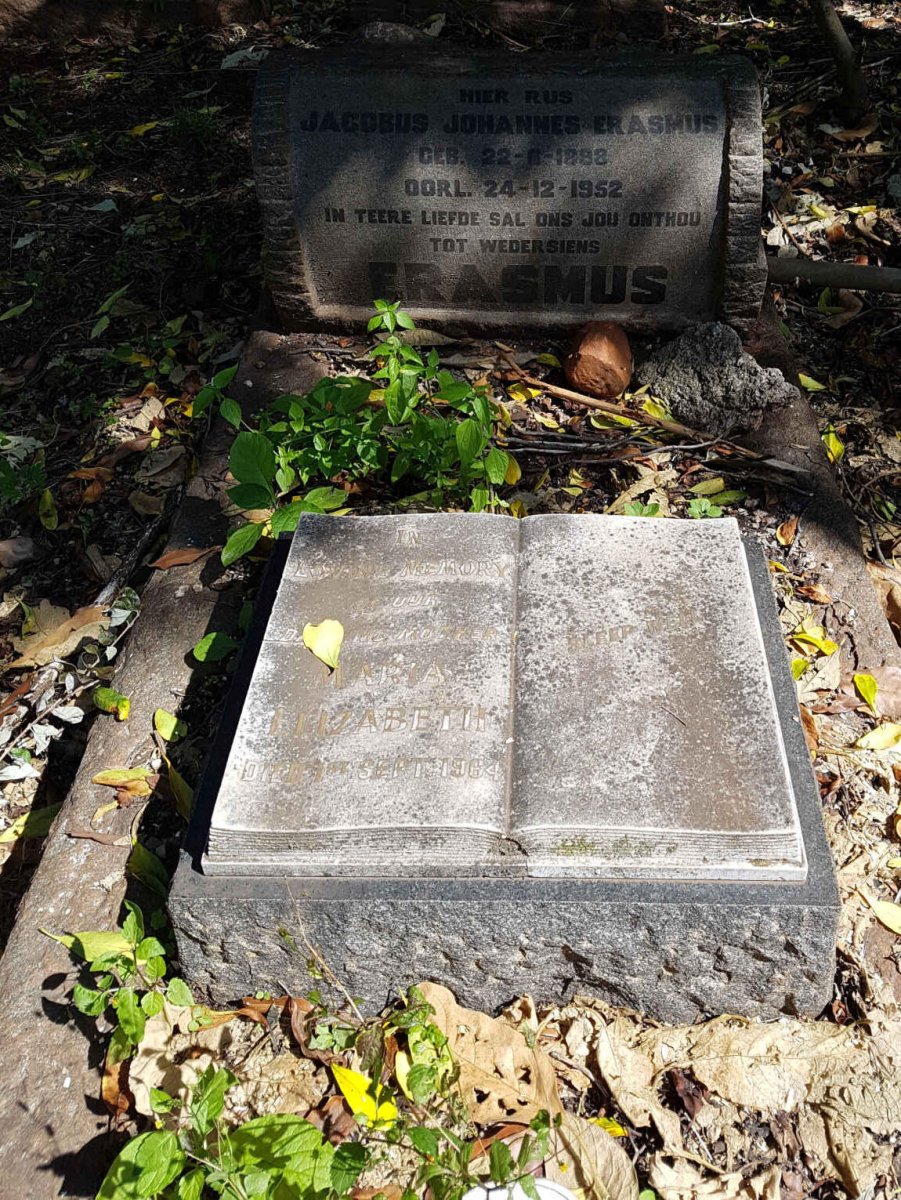 ERASMUS Jacobus Johannes 1898-1952 &amp; Maria Elizabeth -1964