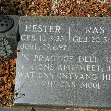 ERASMUS Petrus Lodevicus 1892-1944 & Christina Susanna 1887-1976 :: ERASMUS Ras 1929- & Hester 1933-1997