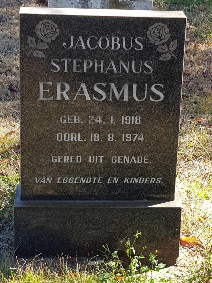 ERASMUS Jacobus Stephanus 1918-1974