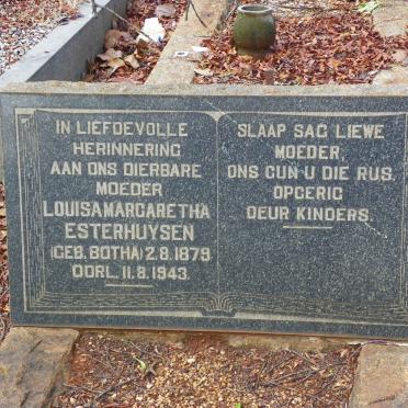ESTERHUYSEN Louisa Margaretha nee BOTHA 1879-1943