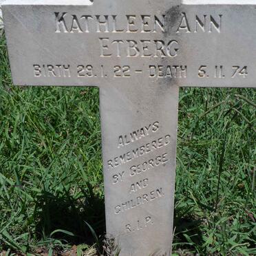ETBERG Kathleen Ann 1922-1974
