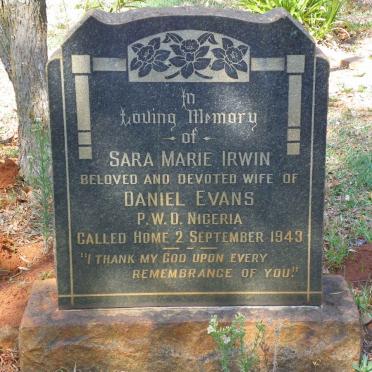 EVANS Sara Marie nee IRWIN -1943
