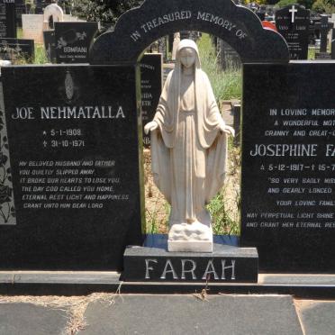 FARAH Joe Nehmatalla 1908-1971 &amp; Josephine 1917-1986