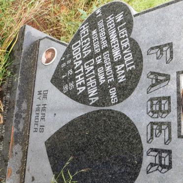 FABER Helena Cathrina Dorathea 1935-1995