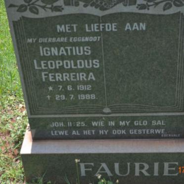 FAURIE Ignatius Leopoldus Ferreira 1912-1988