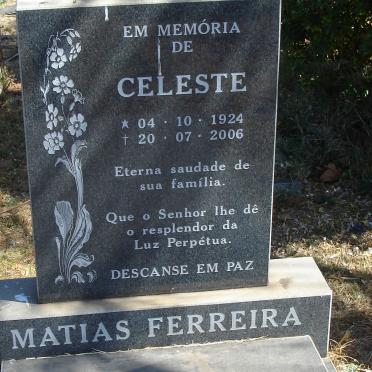 FERREIRA Celeste, MATIAS 1924-2006