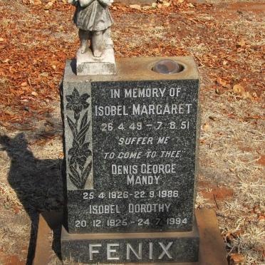 FENIX Denise George Mandy 1926-1986 &amp;  Isobel Dorothy 1925-1994