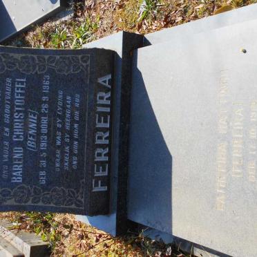 FERREIRA Barend Christoffel 1913-1963 :: HATTINGH Catherina nee FERREIRA 1919-1980