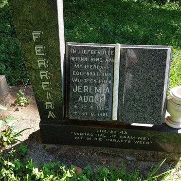 FERREIRA Jeremia Adolf 1925-1981