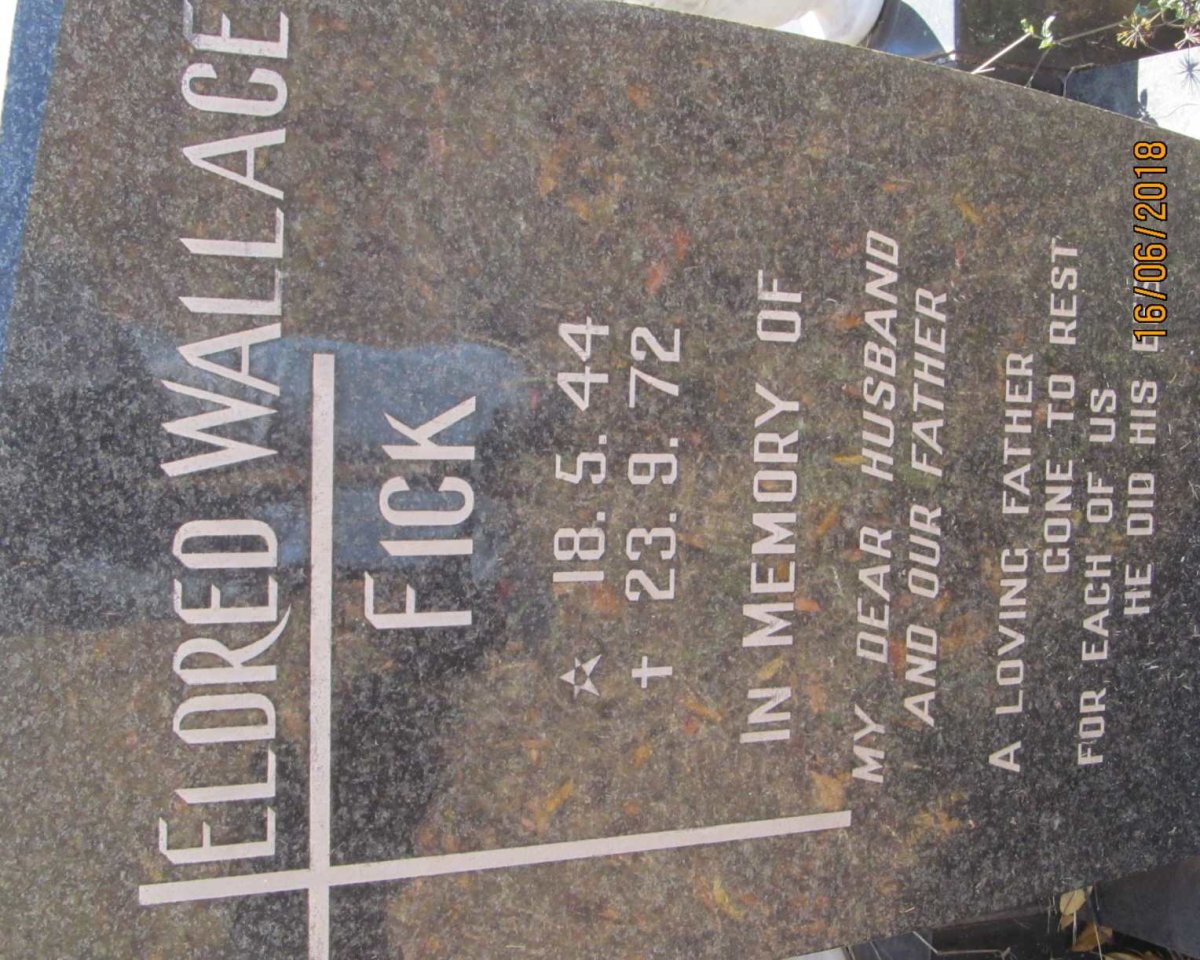 FICK Eldred Wallace 1944-1972