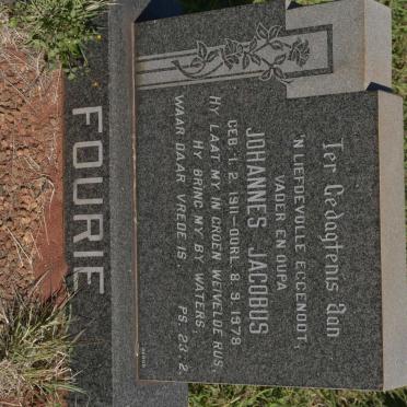 FOURIE Johannes Jacobus 1911-1978