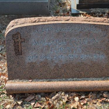 FORSYTH Malcolm Colwyn 1906-1948