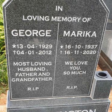 FORMINGTON George 1929-2012 & Marika 1937-2020