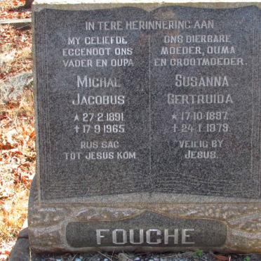 FOUCHE Michal Jacobus 1891-1965 &amp; Susanna Gertruida 1897-1979