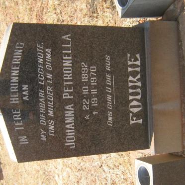 FOURIE Johanna Petronella 1892-1970