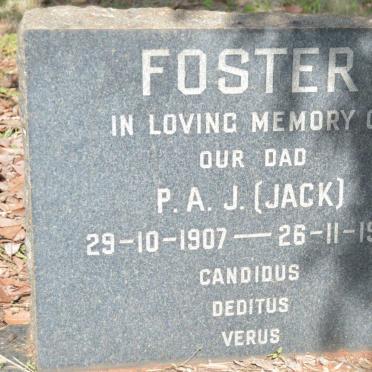 FOSTER P.A.J. 1907-1967