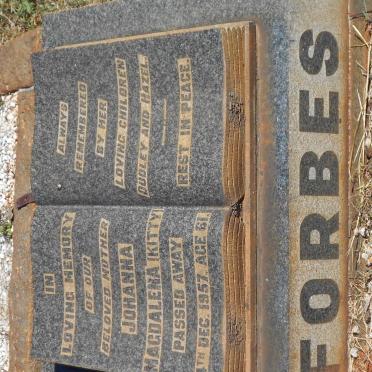 FORBES Johanna Magdalena -1957