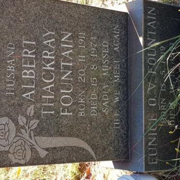 FOUNTAIN Albert Thackray 1911-1974 &amp; Eunice O.V. 1919-1991