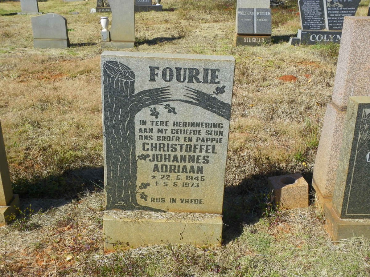 FOURIE Christoffel Johannes Adriaan 1945-1973