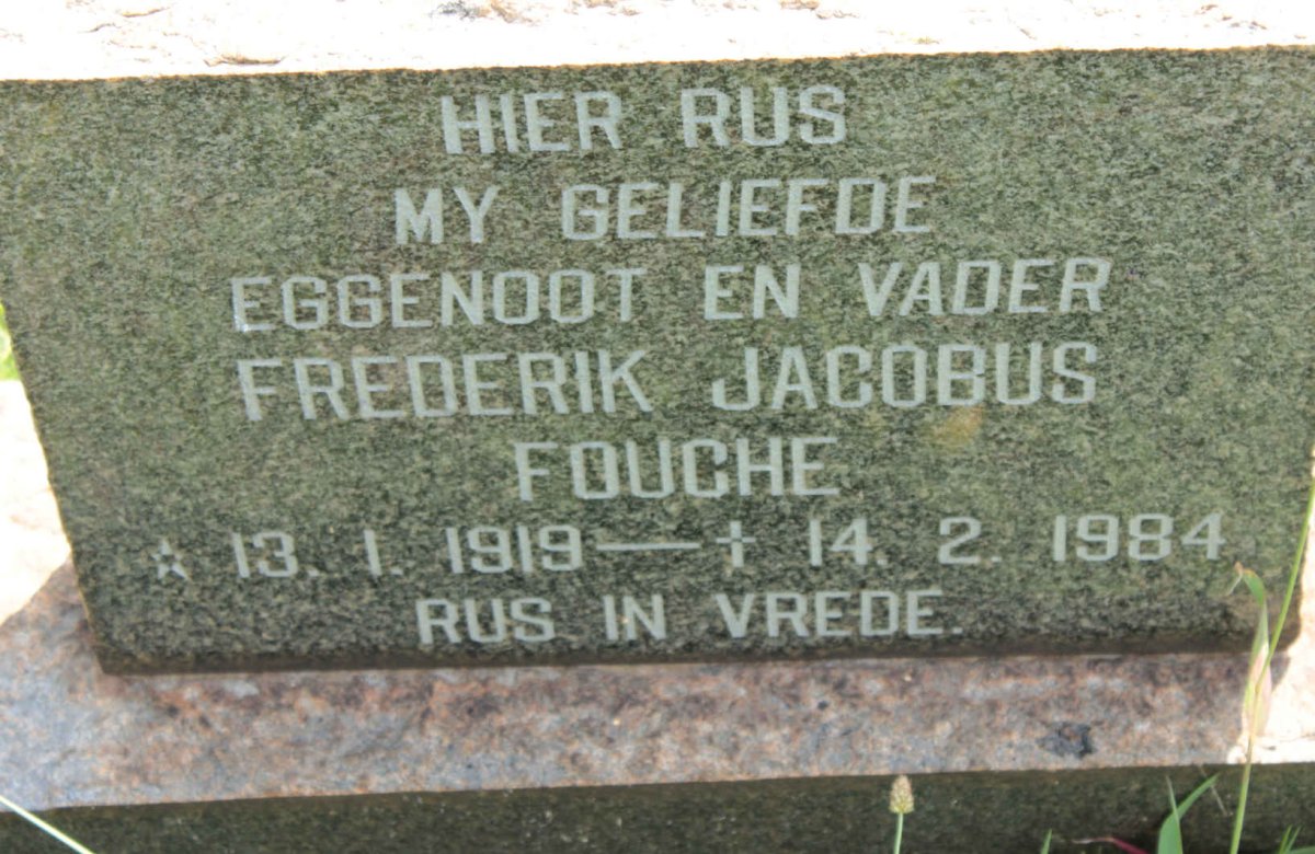 FOUCHE Frederik Jacobus 1919-1984