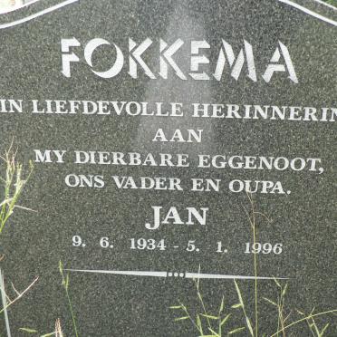 FOKKEMA Jan 1934-1996