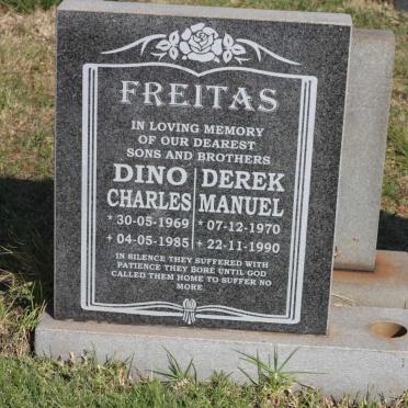 FREITAS Dino Charles 1969-1985 :: FREITAS Derek Manuel 1970-1990