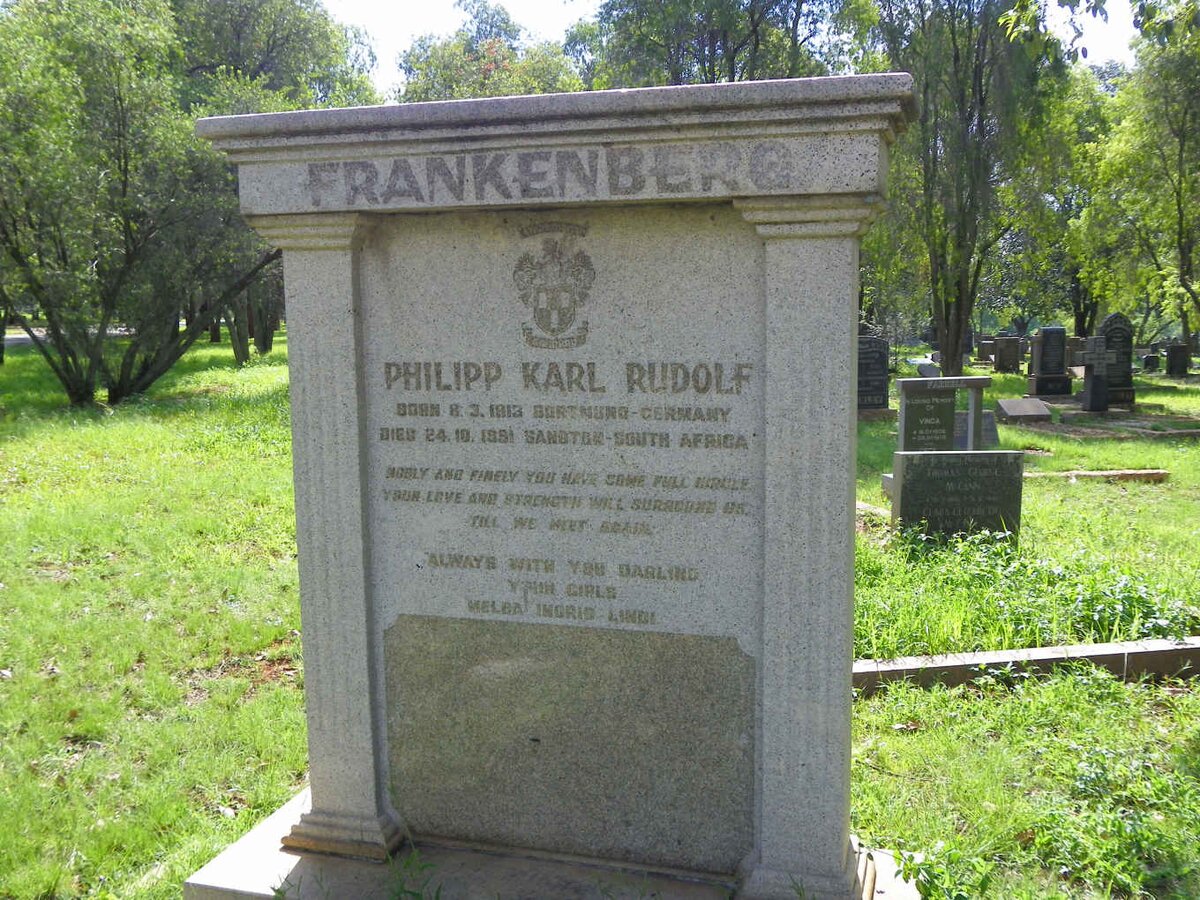 FRANKENBERG Philipp Karl Rudolf 1913-1991