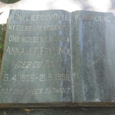 FRYLINCK Anna J.F. nee DU TOIT 1905-1969