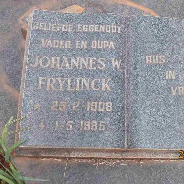 FRYLINCK Johannes W. 1908-1985