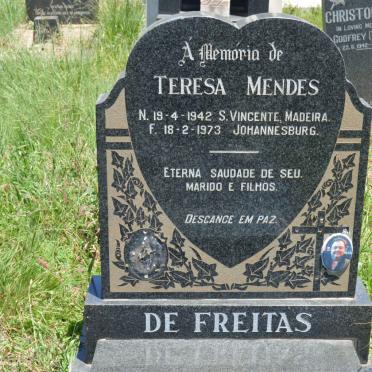 FREITAS Teresa Mendes, de 1942-1973 :: DE FREITAS Jose 1967-2012