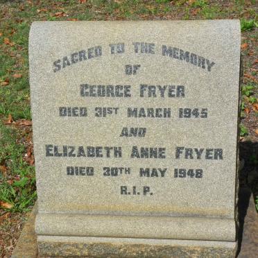 FRYER George -1945 &amp; Elizabeth Anne -1948