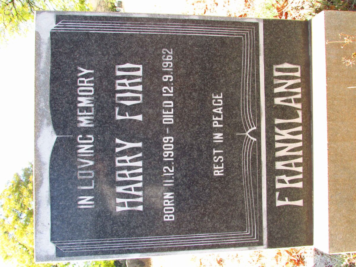 FRANKLAND Harry Ford 1909-1962