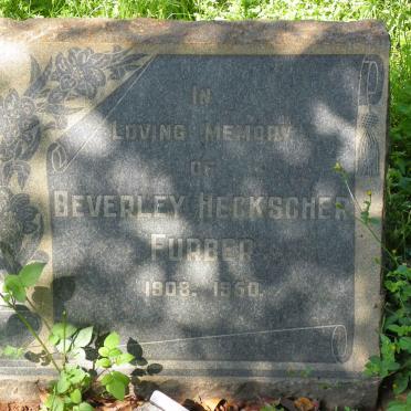 FURBER Beverley Heckscher 1908-1950