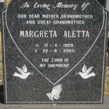 GALANT Margreta Aletta 1928-2003