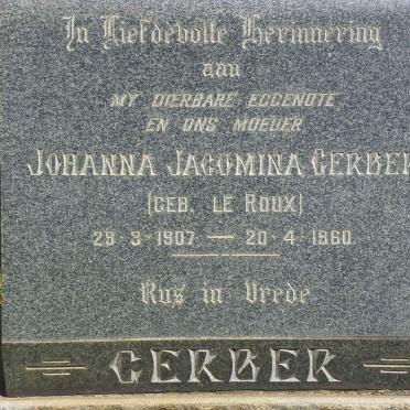GERBER Johanna Jacomina nee LE ROUX 1907-1960