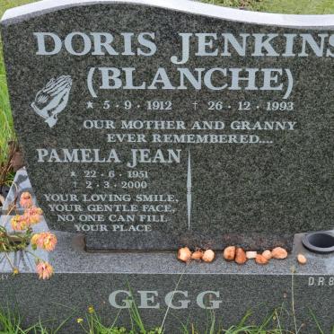 GEGG Doris Jenkins 1912-1993 :: GEGG Pamela Jean 1951-2000