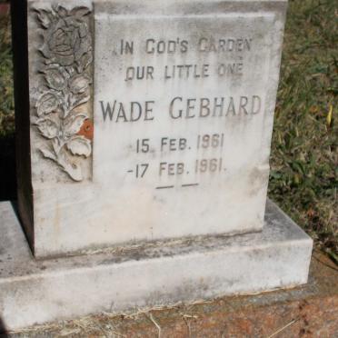GEBHARD Wade 1961-1961