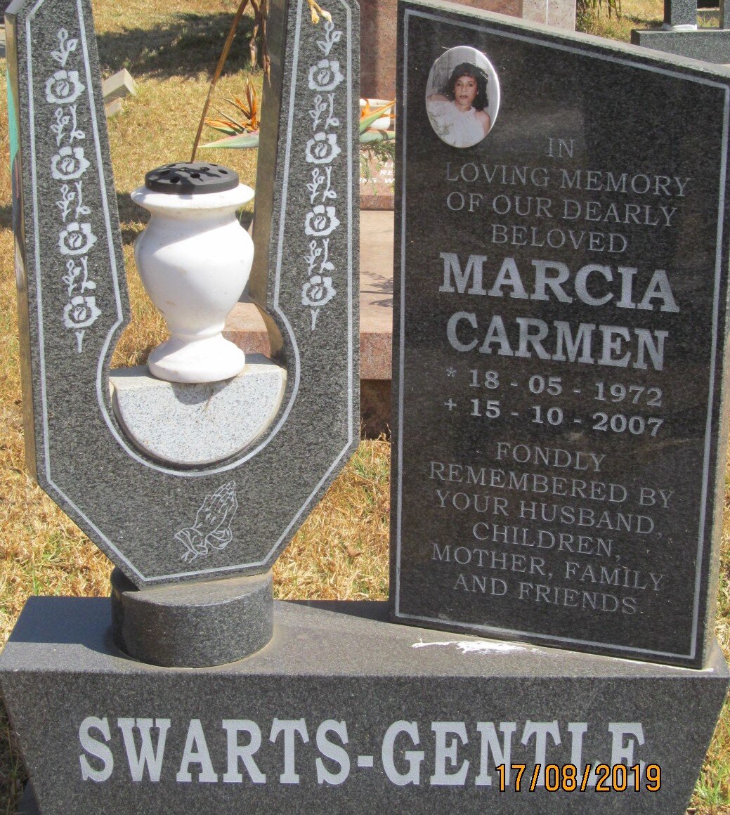 GENTLE Marcia Carmen, SWARTS 1972-2007