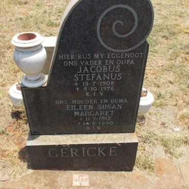 GERICKE Jacobus Stefanus 1908-1976 &amp; Eileen Susan Margaret 1912-1990