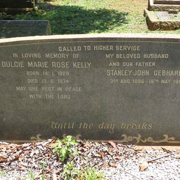 GEBHARDT Stanley John 1896-1963 :: KELLY Dulcie Marie Rose 1928-1974