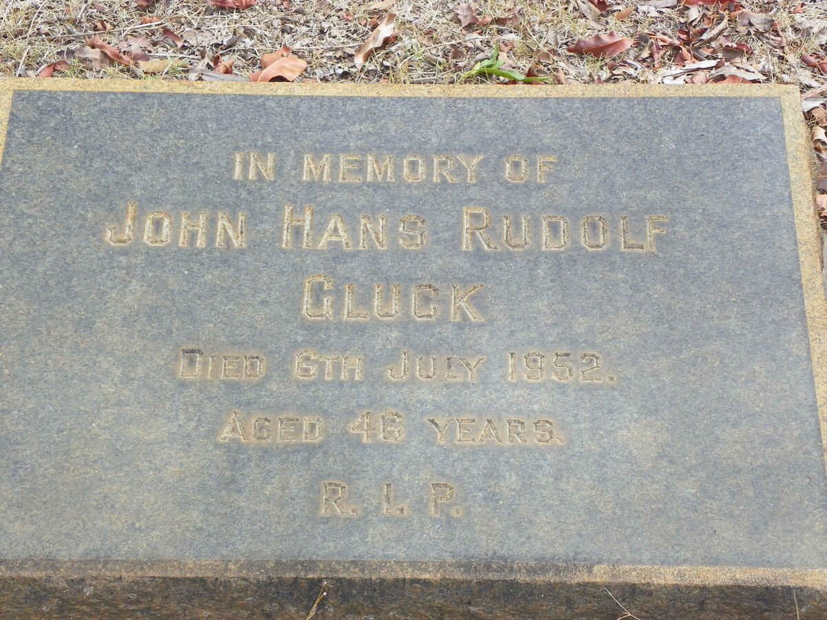 GLUCK John Hans Rudolf -1952