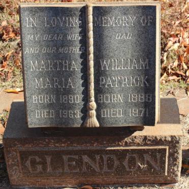 GLENDON William Patrick 1888-1971 &amp; Martha Maria 1890-1963