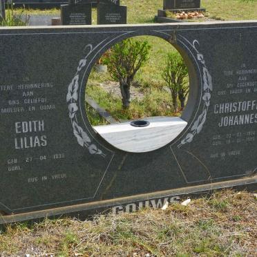GOUWS Christoffel Johannes 1934-1995 &amp; Edith Lilias 1935-