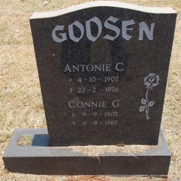 GOOSEN Antonie C. 1907-1976 &amp; Connie G. 1905-1987