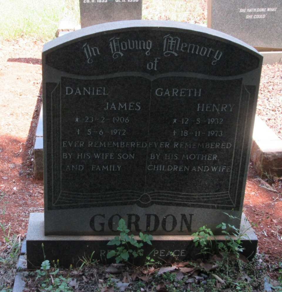 GORDON Daniel James 1906-1972 :: GORDON Gareth Henry 1932-1973