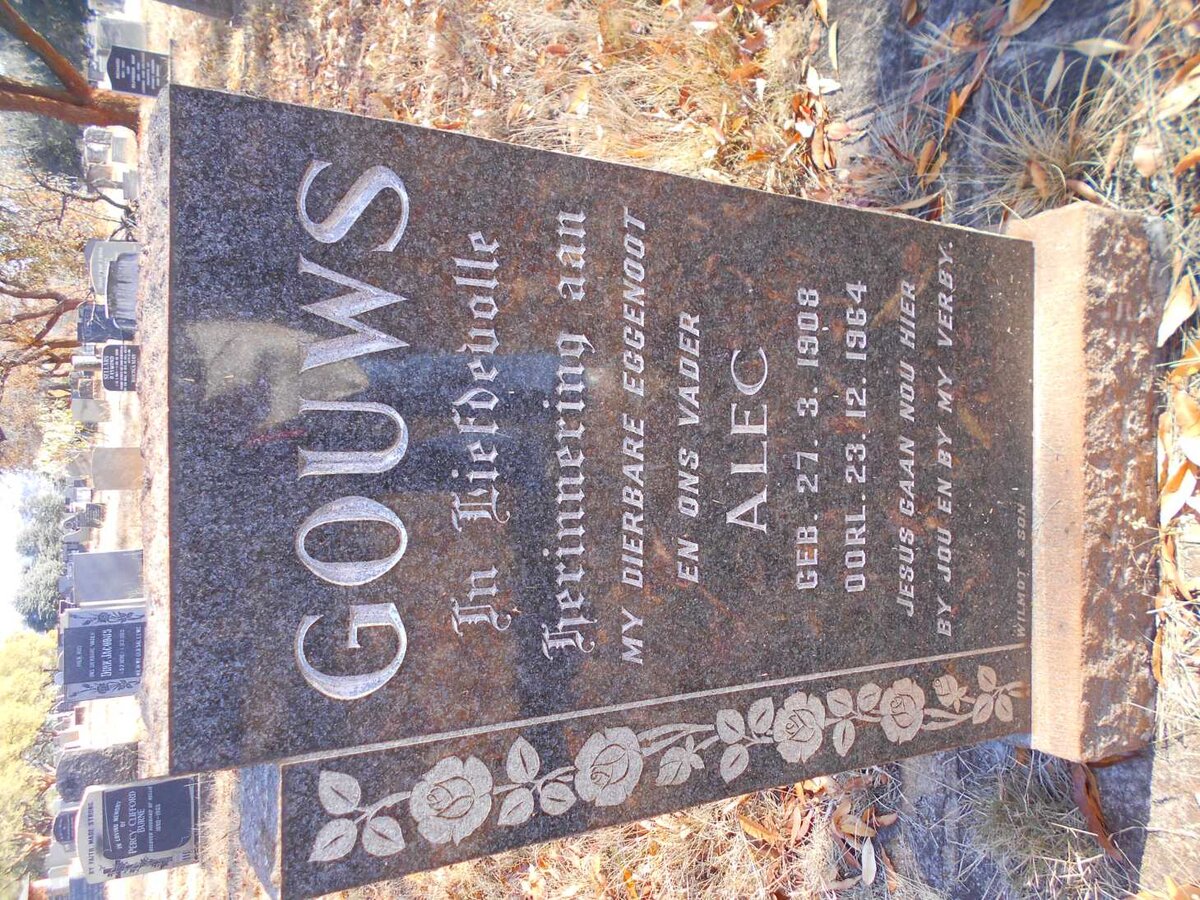 GOUWS Alec 1908-1964