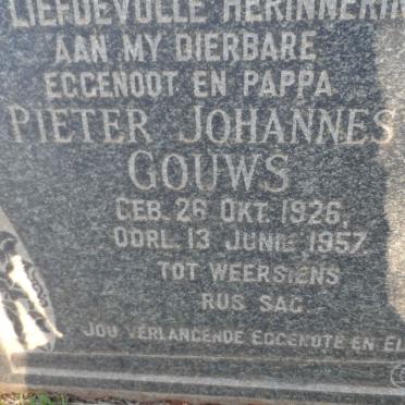 GOUWS Pieter Johannes 1926-1957