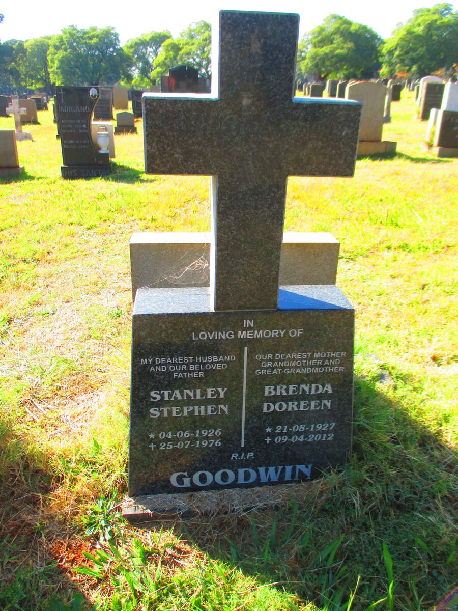 GOODWIN Stanley Stephen 1926-1976 &amp; Brenda Doreen 1927-2012