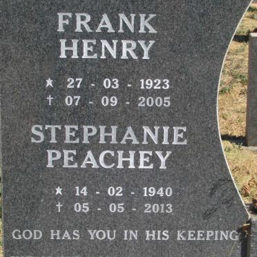 GORDON Frank Henry 1923-2005 &amp; Stephanie Peachey 1940-2013